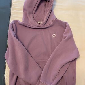 EUC Peloton Purple Pullover Hoodie with White Embroidered Logo